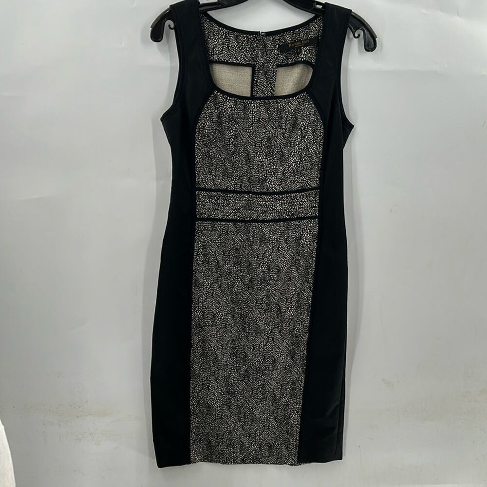 Rachel Roy Women's Signature Black & White Sleeveless Bodycon Dress Size 8
